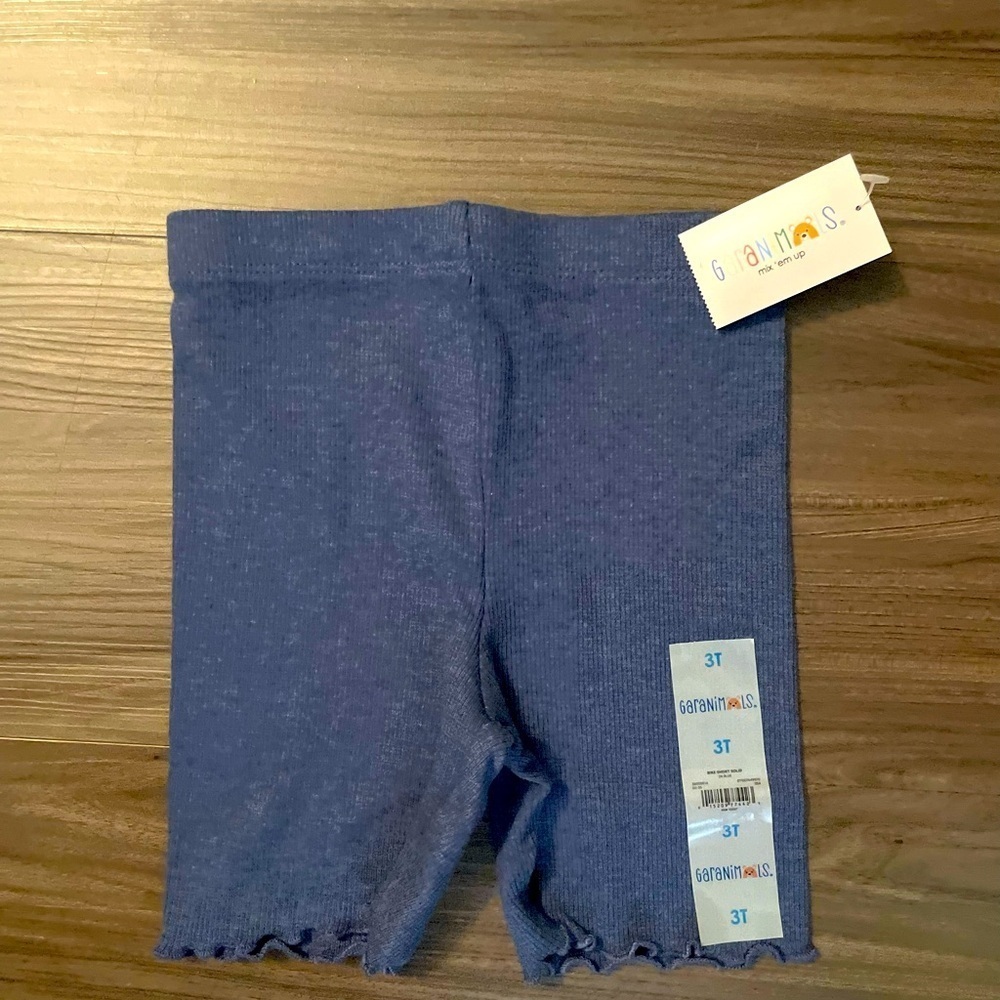 Garanimals Blue Kids Biker Shorts with crinkle hem size 3T-NWT